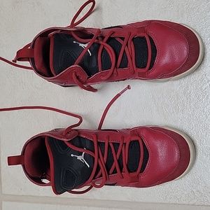 Kids red Nike Jordan shoes, sz 4Y